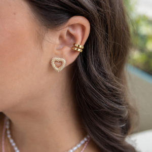 Earcuff dorado doble
